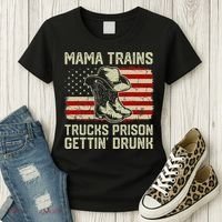 Mama Trains Trucks Prison Getting Drunk Country Music Women's T-Shirt thumb 3