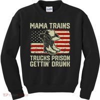 Mama Trains Trucks Prison Getting Drunk Country Music Kids Sweatshirt thumb 0