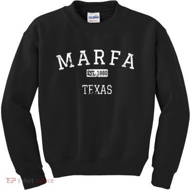 Marfa Texas TX Vintage Kids Sweatshirt