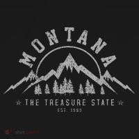Montana The Treasure State Est. 1889 Vintage Mountains T-Shirt thumb 7