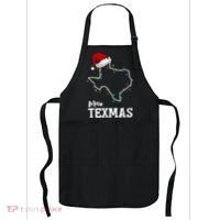 Merry Texmas Texas State Christmas Light Outline Santa Hat Apron thumb 0
