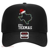 Merry Texmas Texas State Christmas Light Outline Santa Hat Hat thumb 0