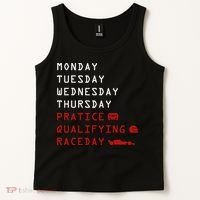 Monday Tuesday Thursday Practice Qualifying Race Day Tank Top thumb 2