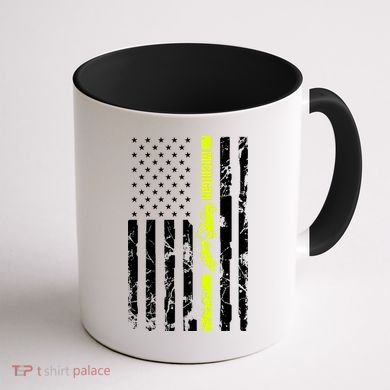 Michigan Tow Truck Driver Flag Coffee Mug back
