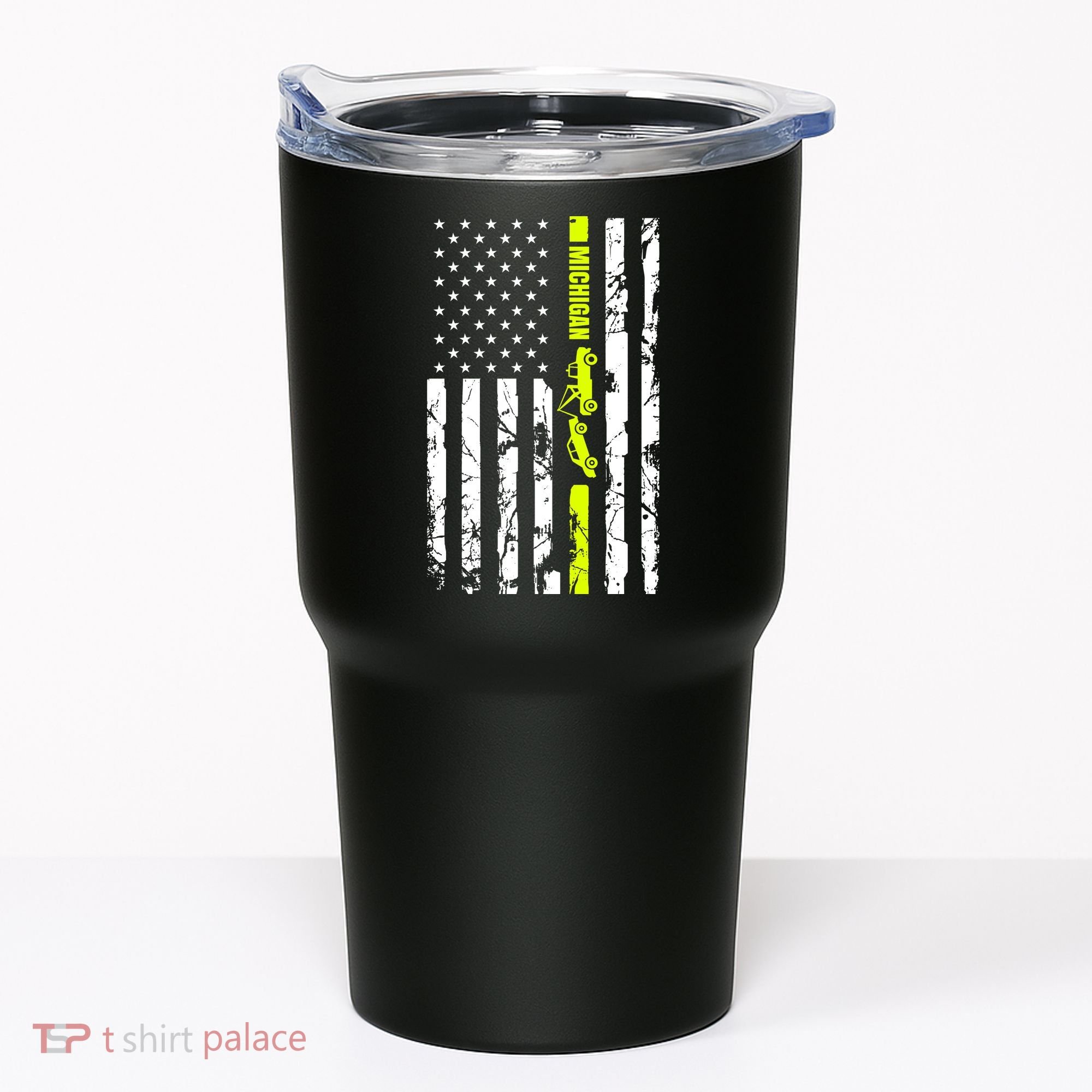 Michigan Tow Truck Driver Flag Tumbler