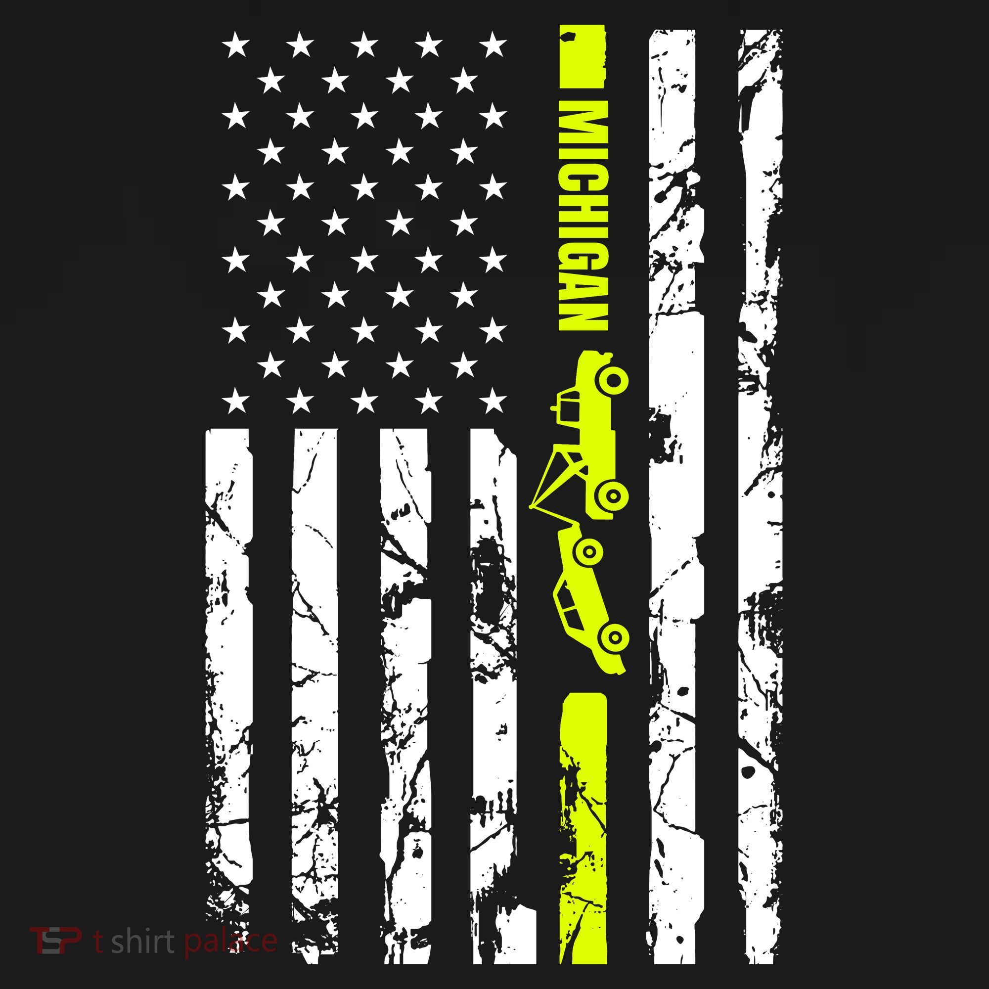 Michigan Tow Truck Driver Flag Ornament