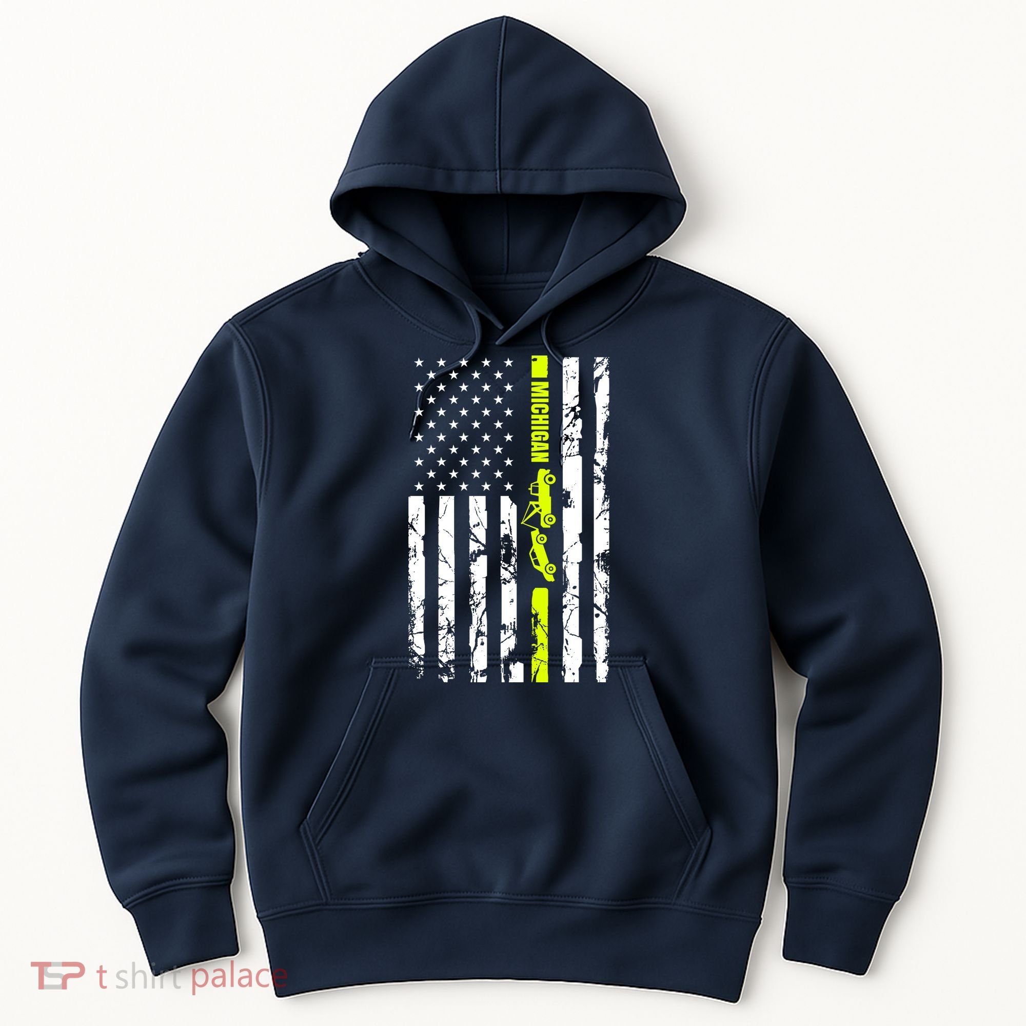 Michigan Tow Truck Driver Flag Hoodie