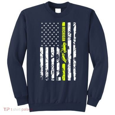 Michigan Tow Truck Driver Flag Sweatshirt