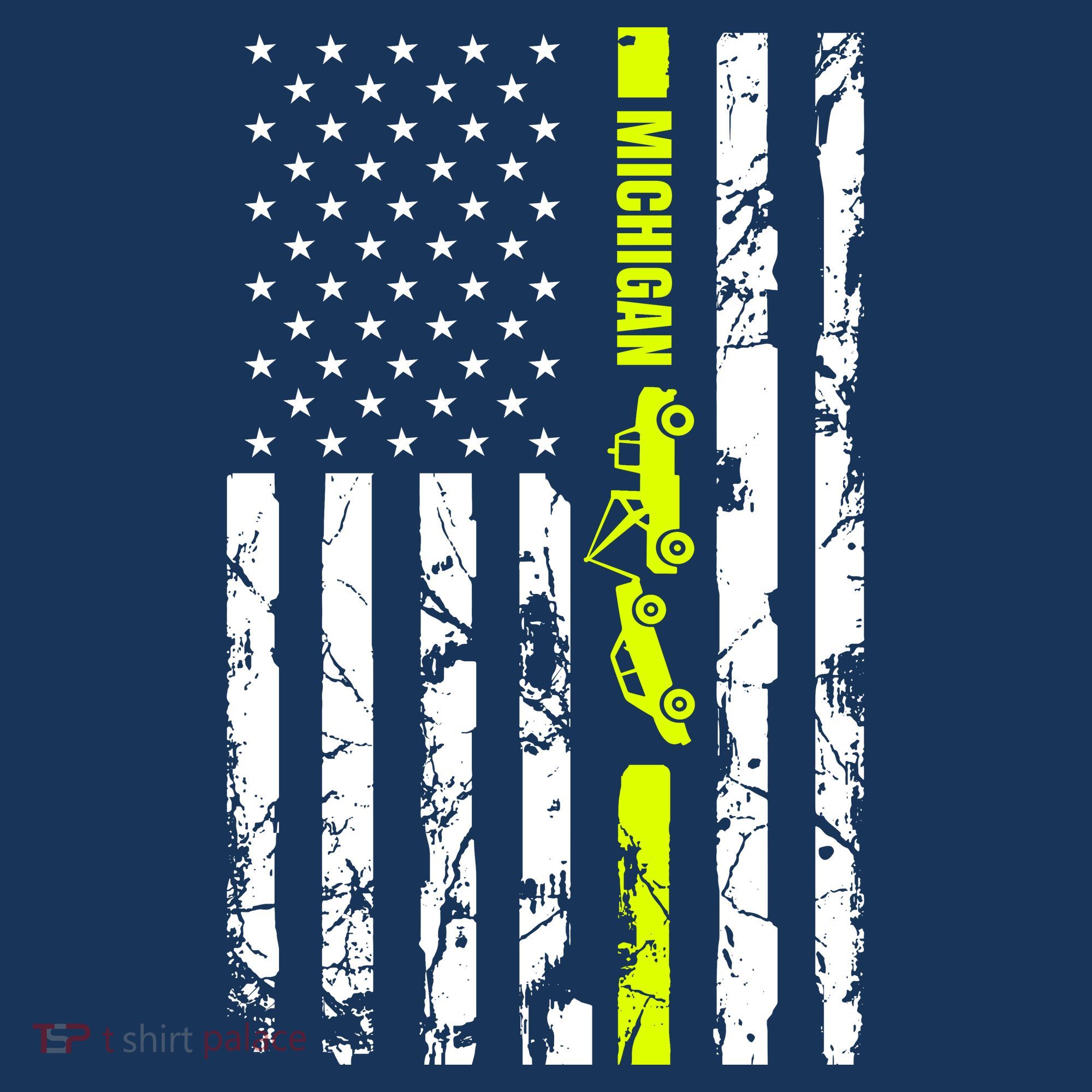 Michigan Tow Truck Driver Flag Women's Hoodie