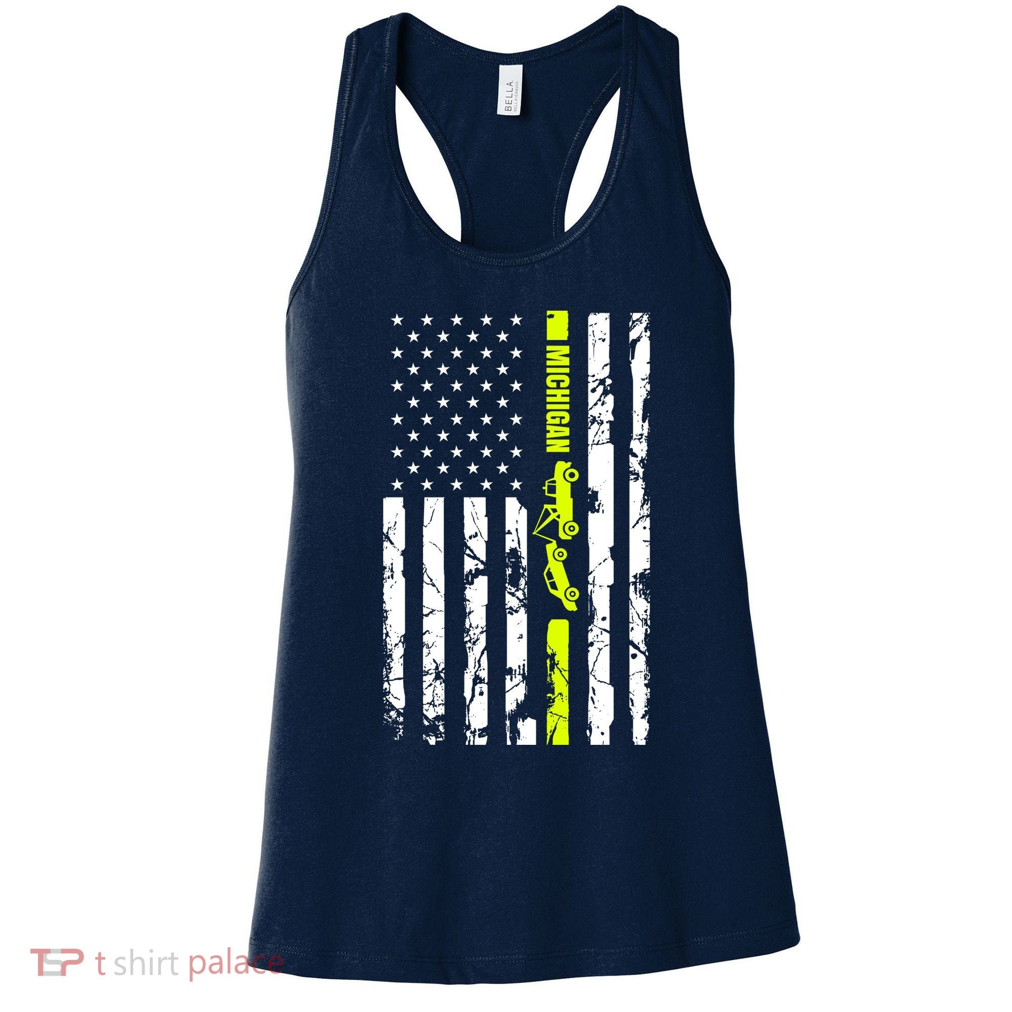 Michigan Tow Truck Driver Flag Women's Tank Top