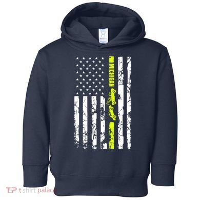 Michigan Tow Truck Driver Flag Toddler Hoodie
