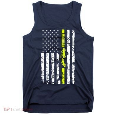 Michigan Tow Truck Driver Flag Tank Top
