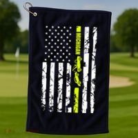 Michigan Tow Truck Driver Flag Golf Towel thumb 1