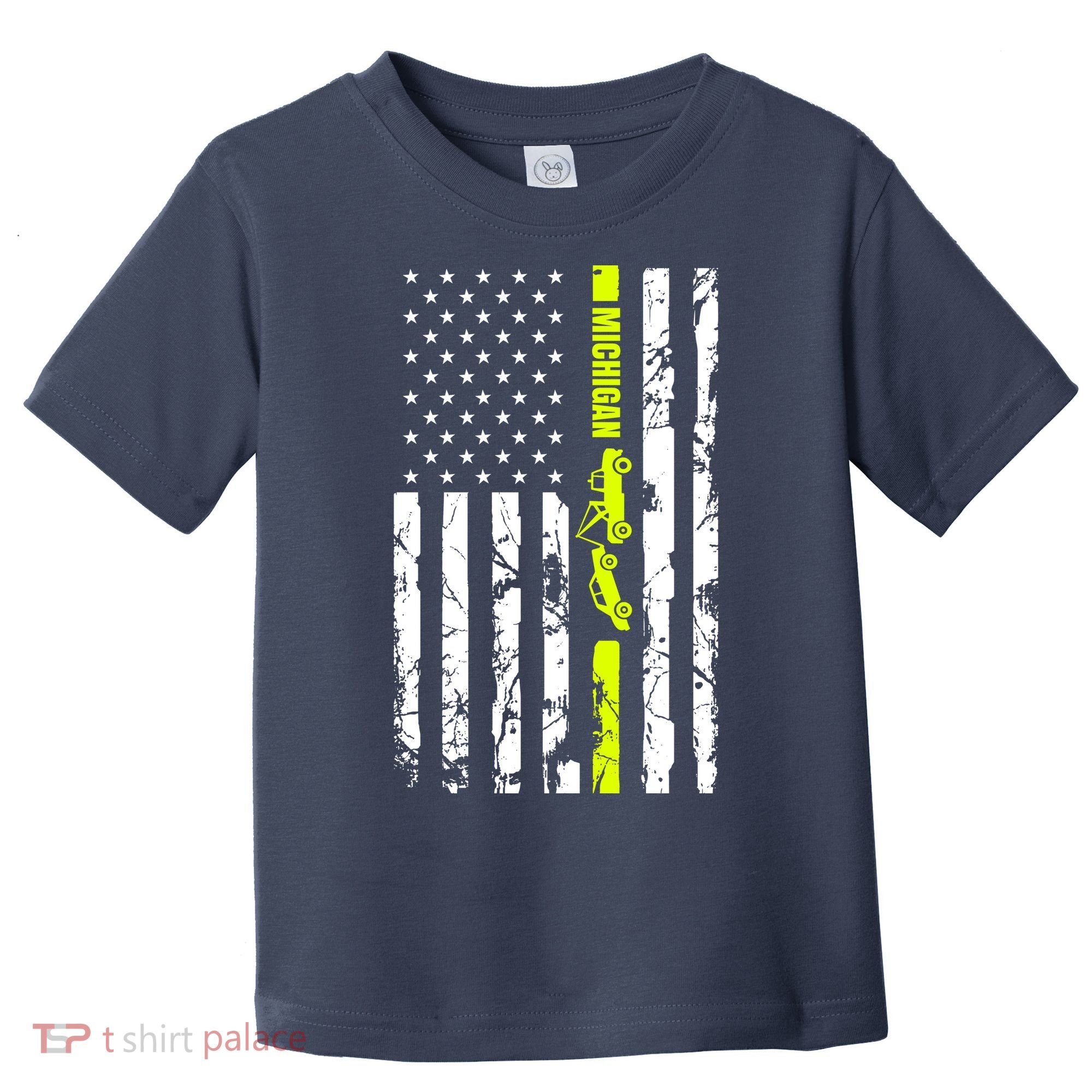 Michigan Tow Truck Driver Flag Toddler T-Shirt
