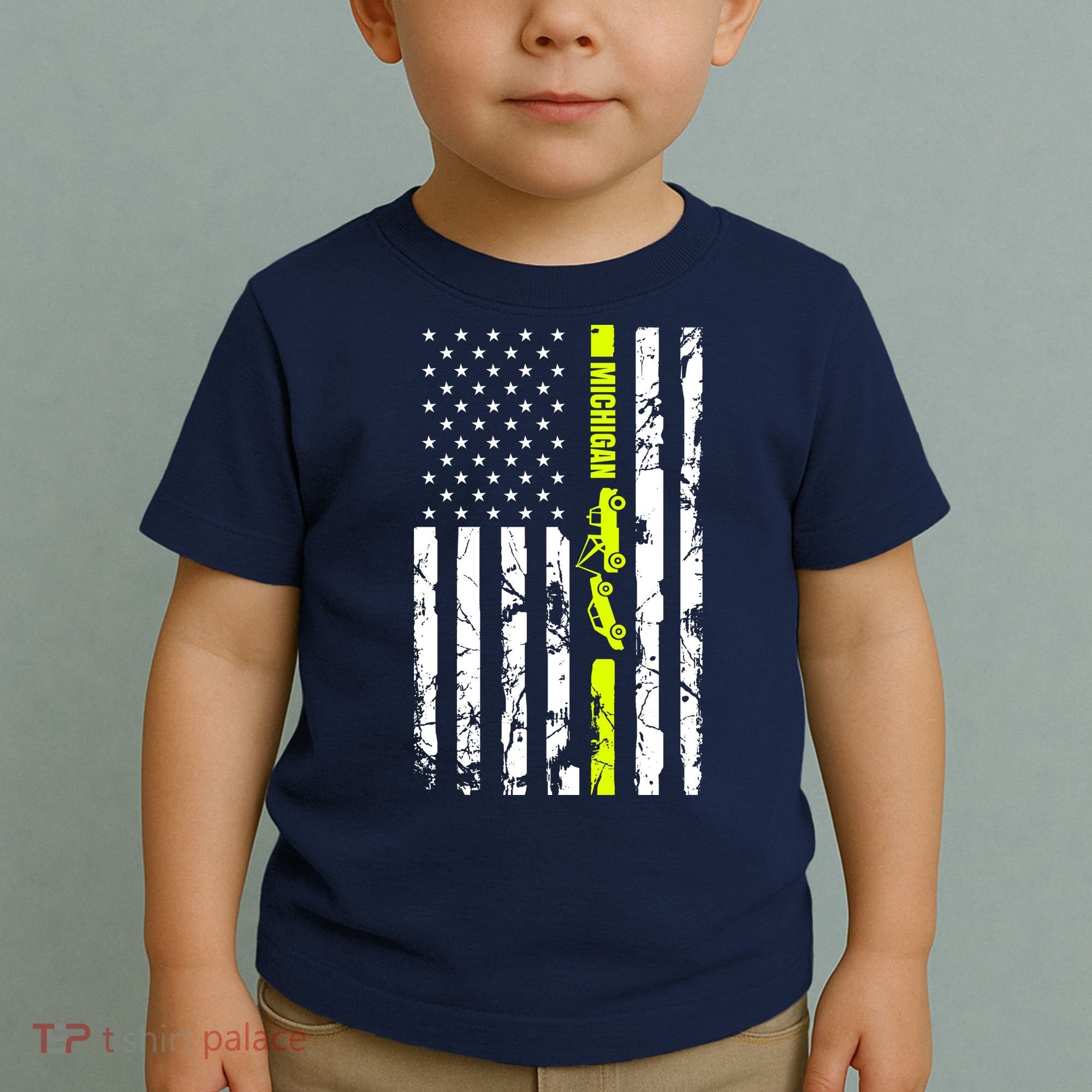 Michigan Tow Truck Driver Flag Toddler T-Shirt