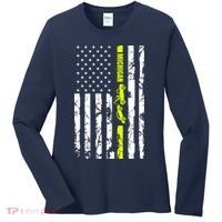Michigan Tow Truck Driver Flag Women's Long Sleeve Shirt thumb 0