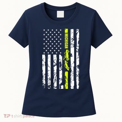 Michigan Tow Truck Driver Flag Women's T-Shirt