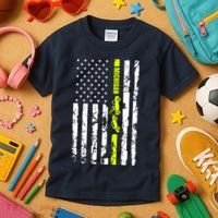 Michigan Tow Truck Driver Flag Kids T-Shirt thumb 3
