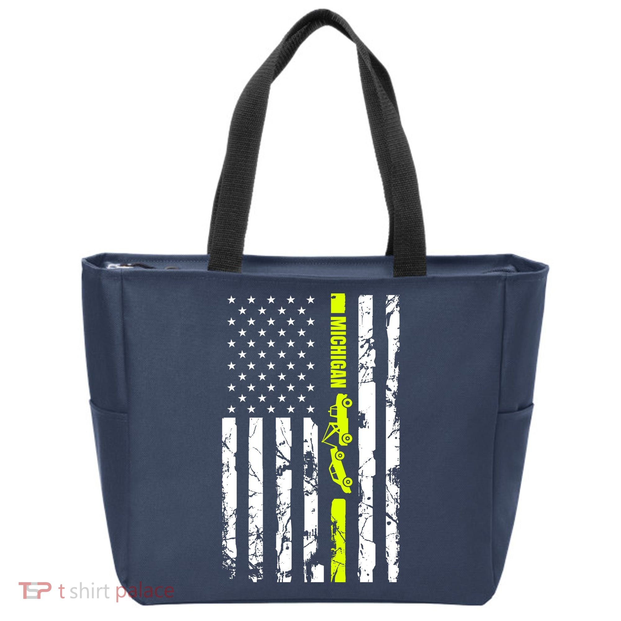 Michigan Tow Truck Driver Flag Tote Bag