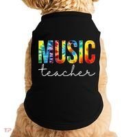 Music Teacher Tie Dye Appreciation Day Hello Back To School Doggie Tank thumb 0