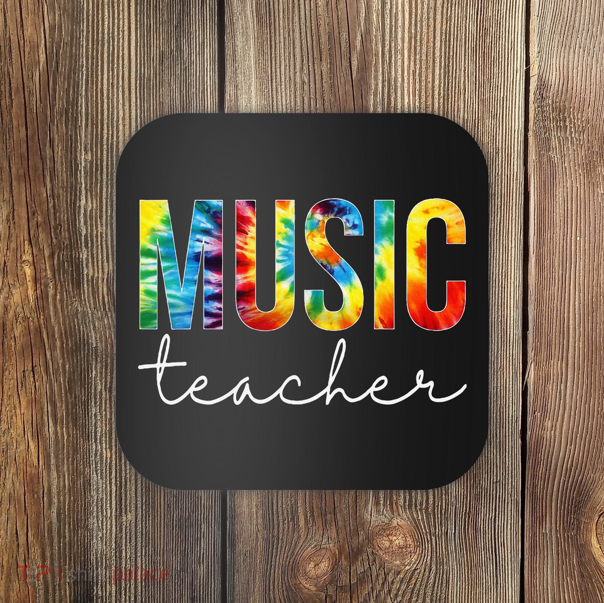 Music Teacher Tie Dye Appreciation Day Hello Back To School Coaster