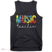 Music Teacher Tie Dye Appreciation Day Hello Back To School Tank Top thumb 0