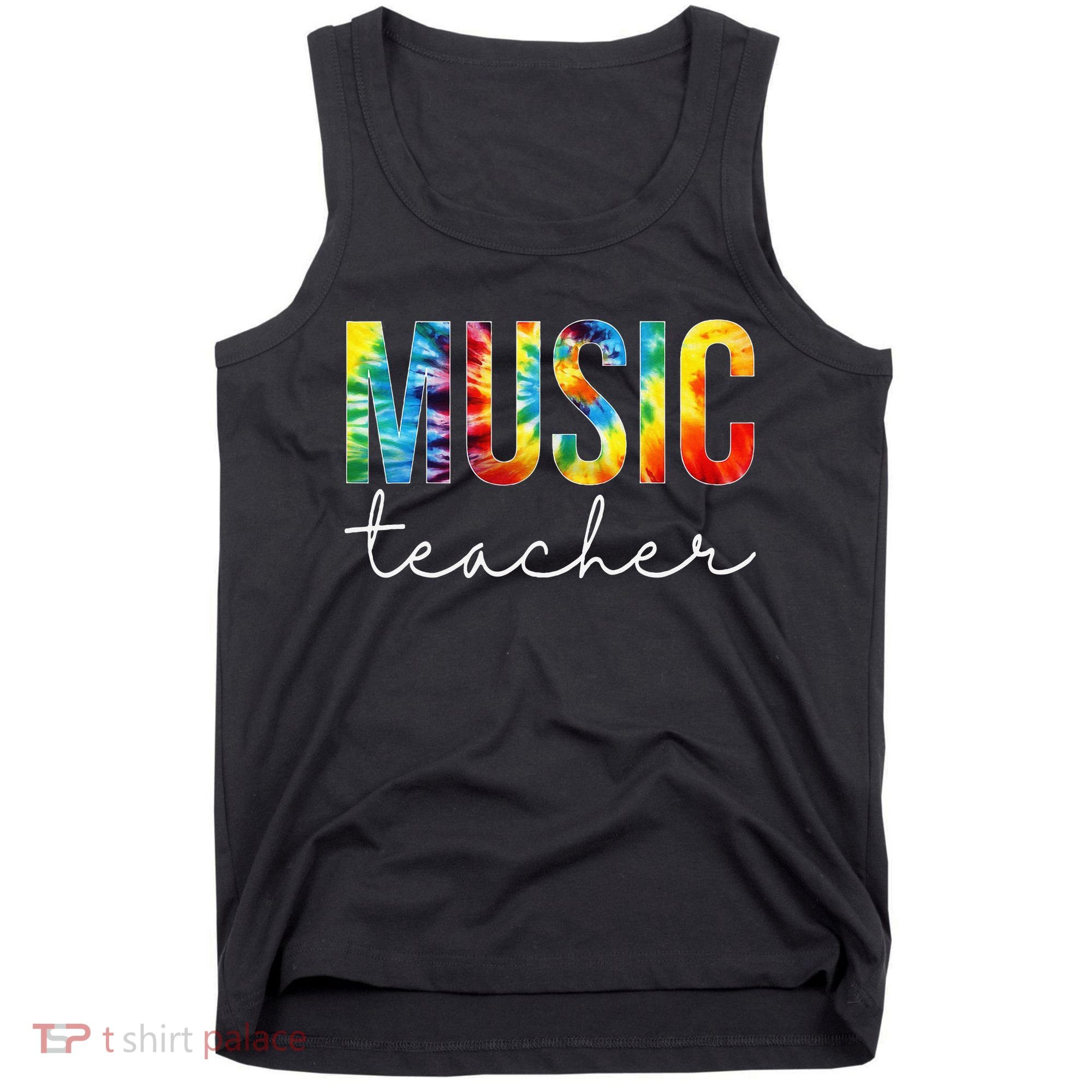 Music Teacher Tie Dye Appreciation Day Hello Back To School Tank Top
