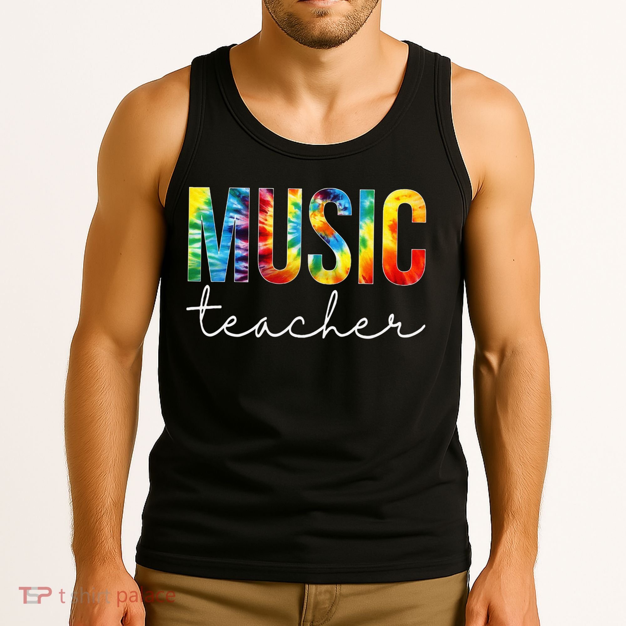 Music Teacher Tie Dye Appreciation Day Hello Back To School Tank Top