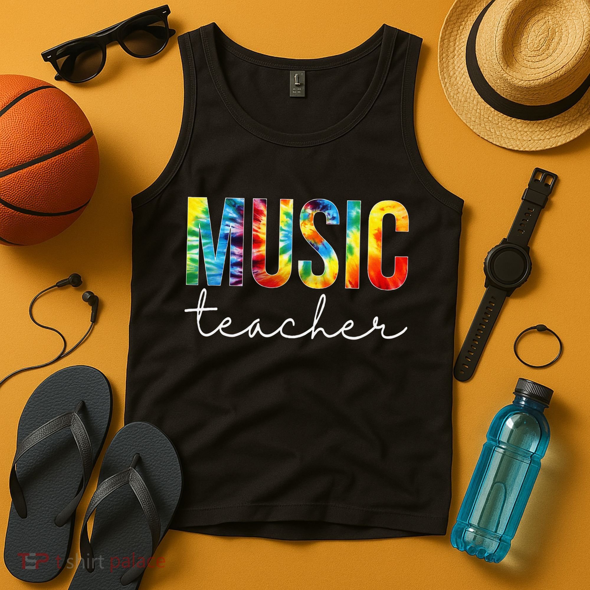 Music Teacher Tie Dye Appreciation Day Hello Back To School Tank Top