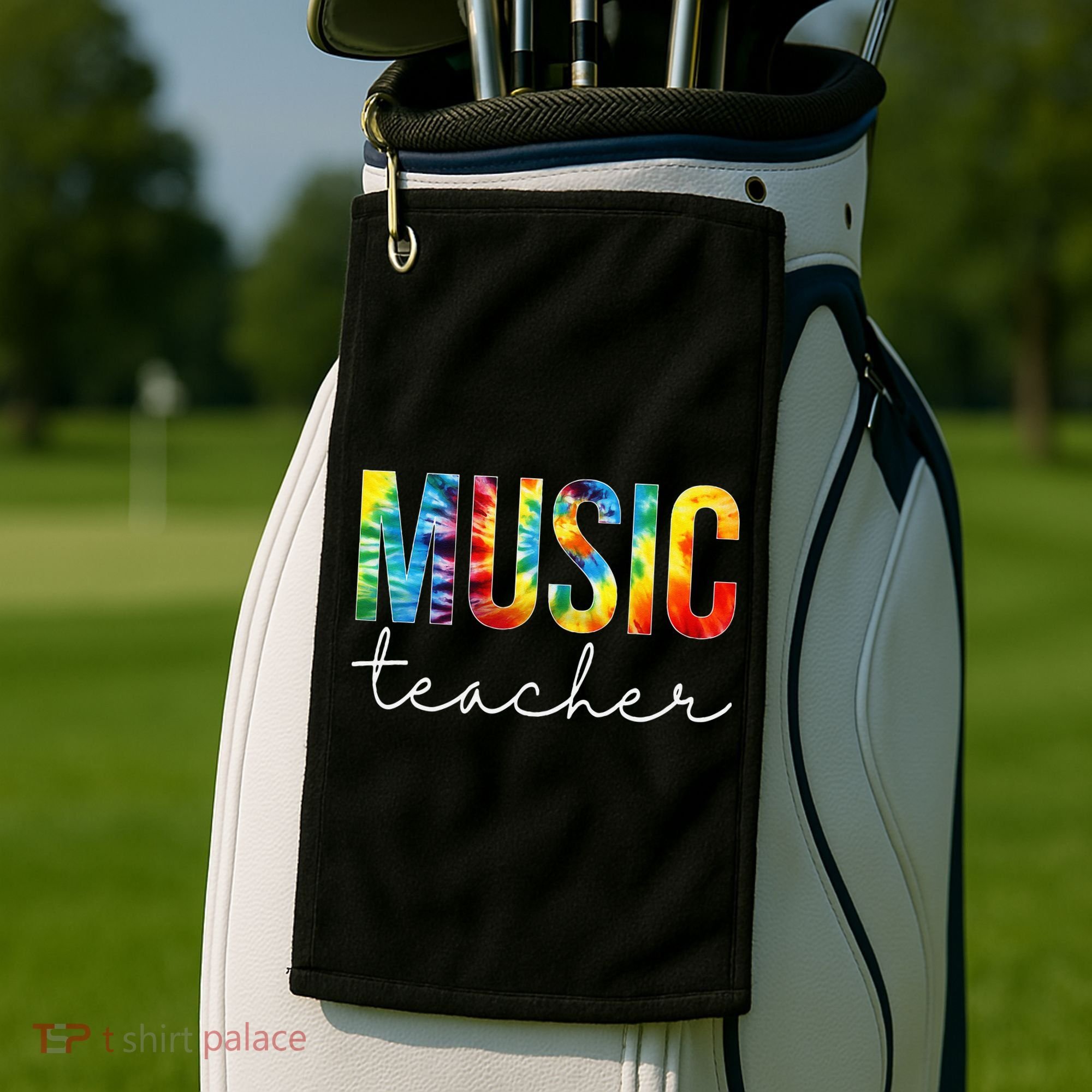 Music Teacher Tie Dye Appreciation Day Hello Back To School Golf Towel