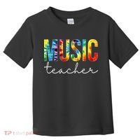 Music Teacher Tie Dye Appreciation Day Hello Back To School Toddler T-Shirt thumb 0