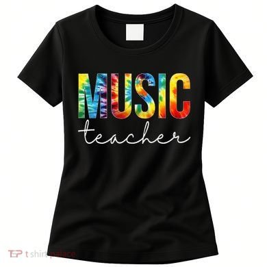 Music Teacher Tie Dye Appreciation Day Hello Back To School Women's T-Shirt