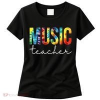 Music Teacher Tie Dye Appreciation Day Hello Back To School Women's T-Shirt thumb 0