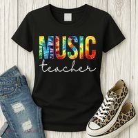 Music Teacher Tie Dye Appreciation Day Hello Back To School Women's T-Shirt thumb 3