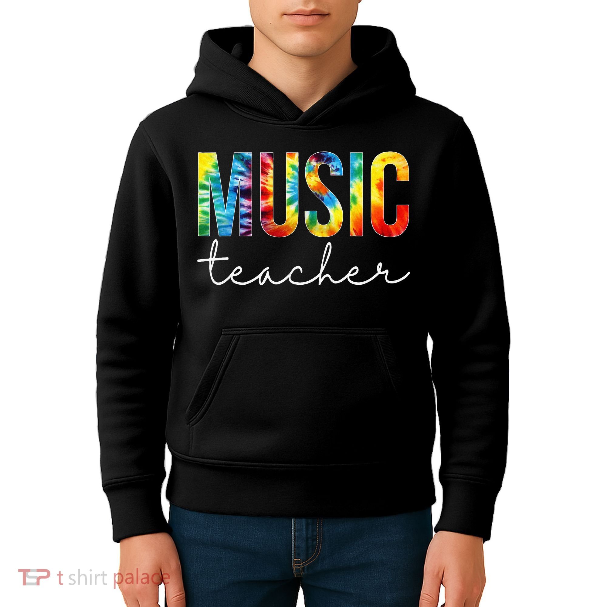 Music Teacher Tie Dye Appreciation Day Hello Back To School Kids Hoodie
