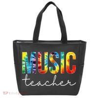 Music Teacher Tie Dye Appreciation Day Hello Back To School Tote Bag thumb 0