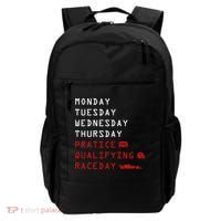 Monday Tuesday Thursday Practice Qualifying Race Day Backpack thumb 0