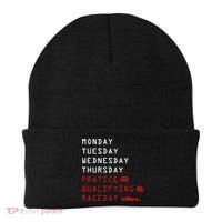 Monday Tuesday Thursday Practice Qualifying Race Day Beanie thumb 0