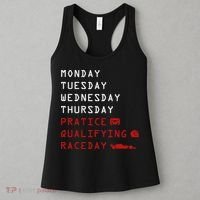 Monday Tuesday Thursday Practice Qualifying Race Day Women's Tank Top thumb 3