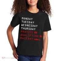 Monday Tuesday Thursday Practice Qualifying Race Day Kids T-Shirt thumb 2