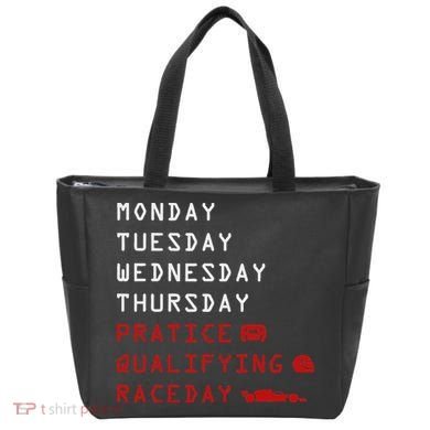 Monday Tuesday Thursday Practice Qualifying Race Day Tote Bag