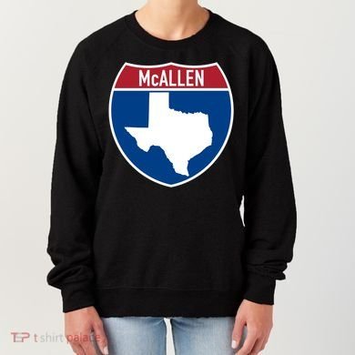 Mcallen Texas Tx Interstate Highway Vacation Souvenir Great Gift Women's Sweatshirt