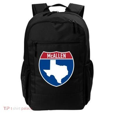 Mcallen Texas Tx Interstate Highway Vacation Souvenir Great Gift Backpack