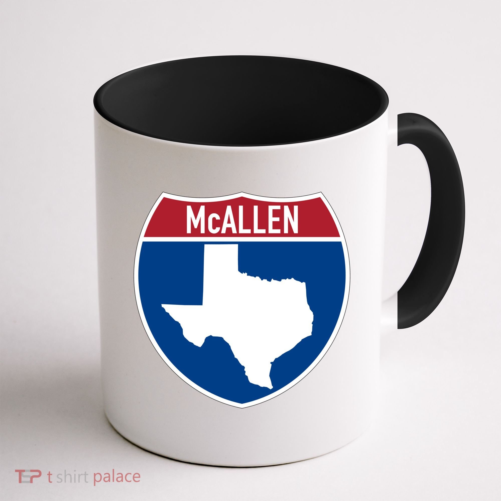 Mcallen Texas Tx Interstate Highway Vacation Souvenir Great Gift Coffee Mug