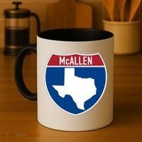 Mcallen Texas Tx Interstate Highway Vacation Souvenir Great Gift Coffee Mug thumb 4