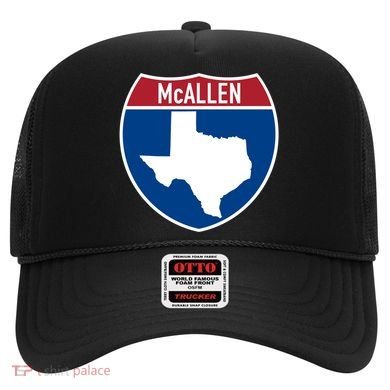 Mcallen Texas Tx Interstate Highway Vacation Souvenir Great Gift Hat