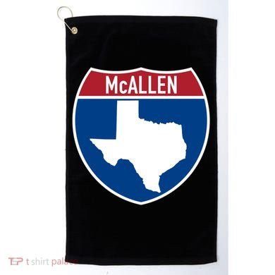 Mcallen Texas Tx Interstate Highway Vacation Souvenir Great Gift Golf Towel
