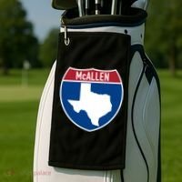 Mcallen Texas Tx Interstate Highway Vacation Souvenir Great Gift Golf Towel thumb 2