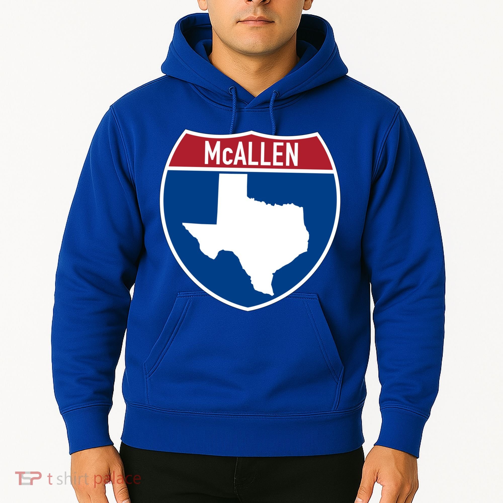 Mcallen Texas Tx Interstate Highway Vacation Souvenir Great Gift Hoodie