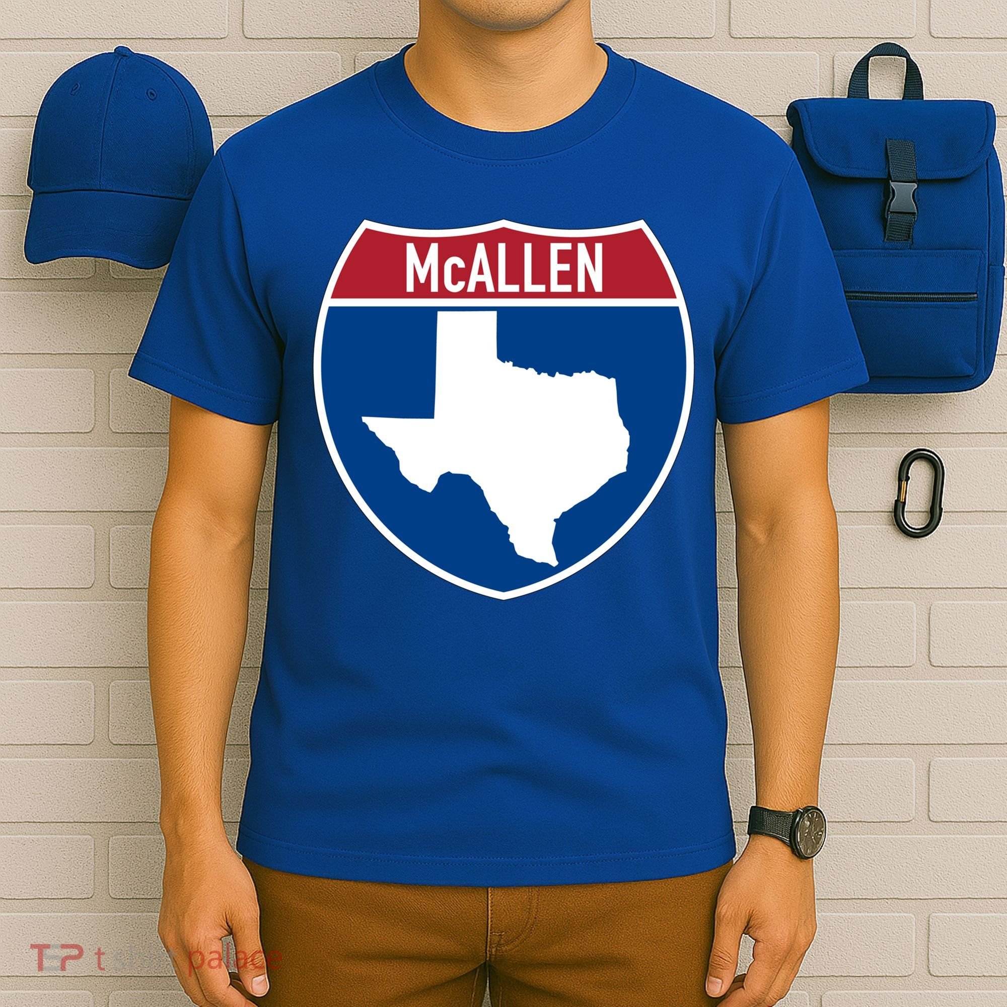 Mcallen Texas Tx Interstate Highway Vacation Souvenir Great Gift T-Shirt